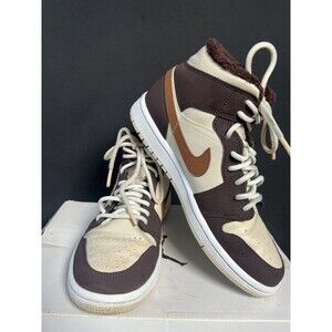 NIKE Air Jordan 1 Mid SE 'Basalt Brown/Pecan Oatmeal DO6699-200 Size 6.5 Women's